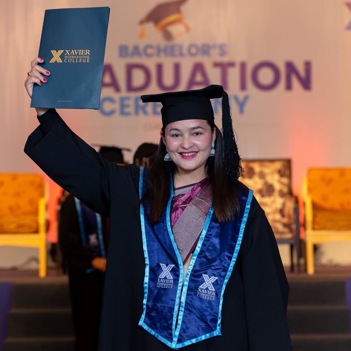 Xavier students presenting their achievements